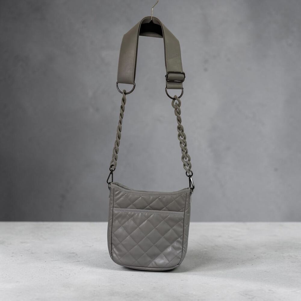 Haute Shore Quilted Jeri Shoulder Bag - Gray